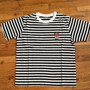 Uniqlo Black and White Striped Kids Tee